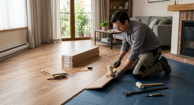 Laminate Floor Replacement in Burlington, MA