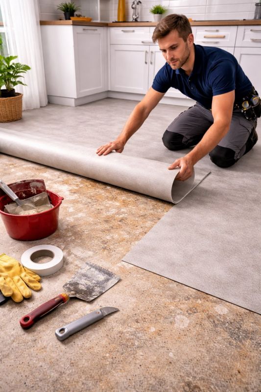 Linoleum Floor Installation in Bellingham, MA