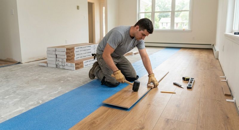 Luxury Vinyl Tile Installation in Holbrook, MA