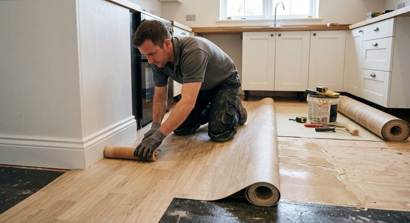 Sheet Linoleum Installation in Tewksbury, MA