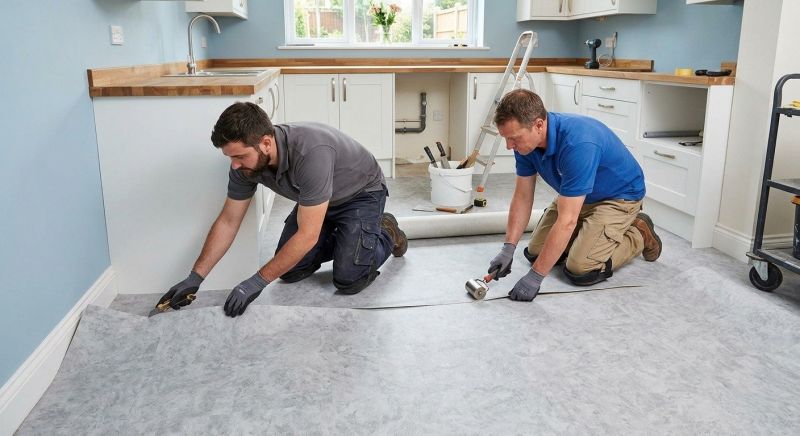 Sheet Linoleum Installation in Watertown, MA